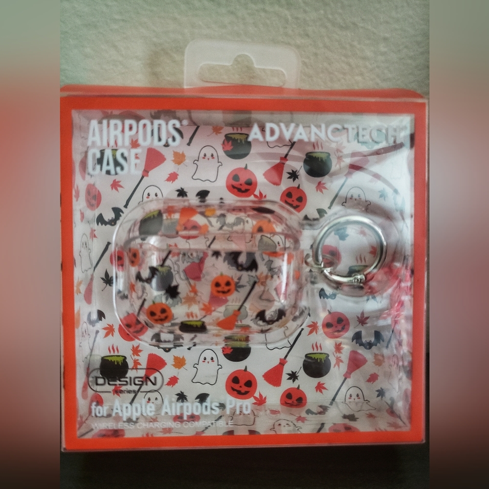 Super cute 🎃 HALLOWEEN APPLE Air Pods Pro Semi Hard Case.